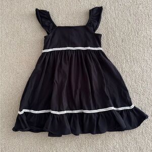 Janie and Jack - Size 5 - Black Dress with White Accents